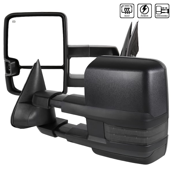 Spec-D Tuning 99-02 ChevySilverado Chrm Cvr TwngMirrors, Pwr Htd, RMX-SIV99G3GLEDHP-FS RMX-SIV99G3GLEDHP-FS - main